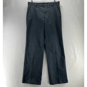 Express Dress Pants Mens 32 x 32 Straight Trouser Cotton Blend Black